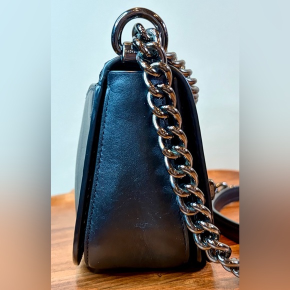 Coach Swagger 20 Saddle Black Leather Shoulder Crossbody 18858 EUC - Picture 11 of 17